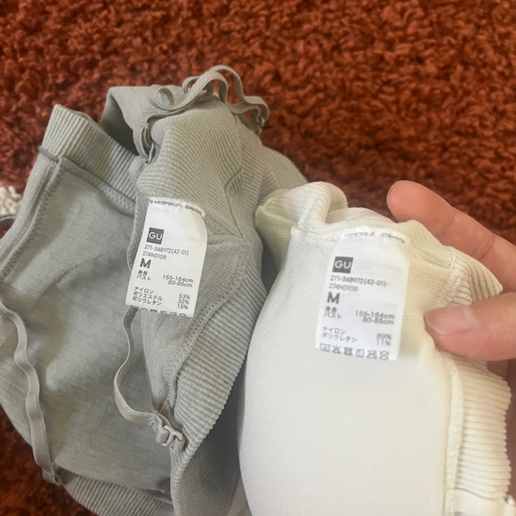 Uniqlo GU White and Gray Bandeau x 2 - Picture 2 of 2